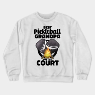 Best Pickleball Grandpa Paddle Pickleballer Lucky Pickleball Crewneck Sweatshirt